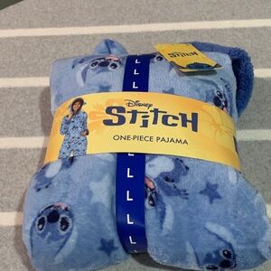 Disney Stitch Blue Kids Footie Pajama